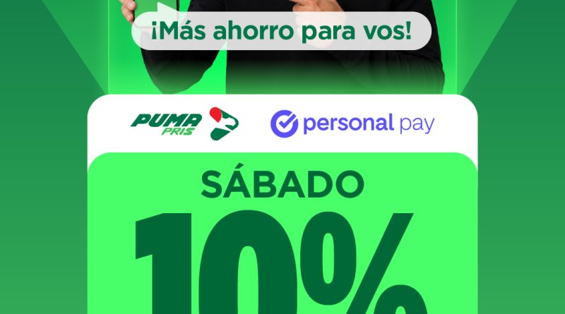 Todos los sábados hay reintegros del 10% con la app Puma Pris y Personal Pay